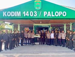 HUT ke-81 TNI, Kapolres Palopo Sambangi Kodim 1403