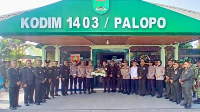 HUT ke-81 TNI, Kapolres Palopo Sambangi Kodim 1403